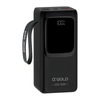 Carregador Portátil Power Bank AGold 50000Mah Turbo PD 22.5W Usb Tipo C e Lighting Preto - BTE-61