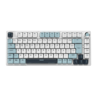 Teclado Gamer Mecanico PCYes Arkeum 75% Switch Blue Summit Edition Azul / Branco - AKSM75BBR