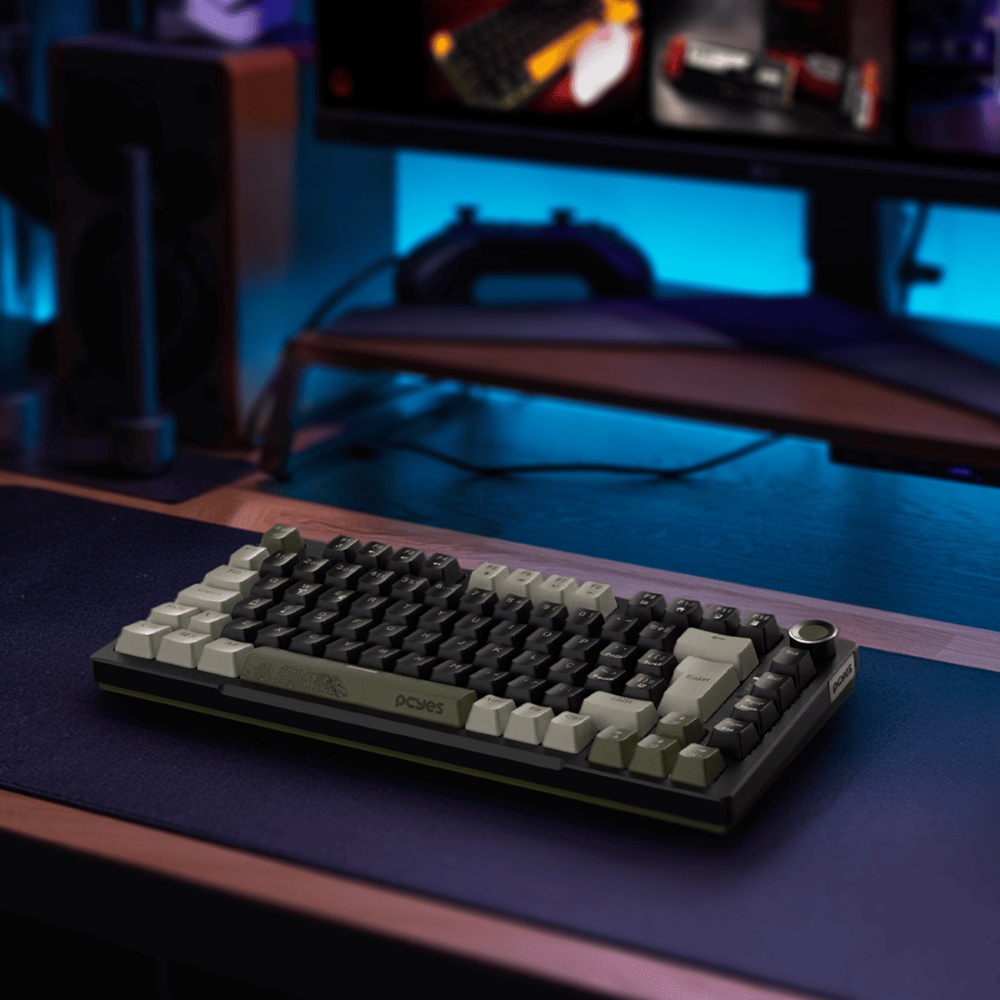 Teclado Gamer Mecanico PCYes Arkeum 75% Switch Blue Cammo Edition - AKCM75BBR