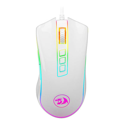 Mouse Gamer Redragon King Cobra Lunar Branco RGB - M711W-FPS