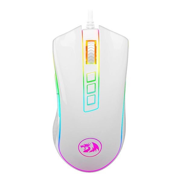 Mouse Gamer Redragon King Cobra Lunar Branco RGB - M711W-FPS