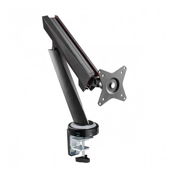 Suporte de Mesa Fixo para Monitor Gamer 17" a 32" Articulado C/ Pistão a Gás e Hub USB PCYes Preto - PSGAM1732