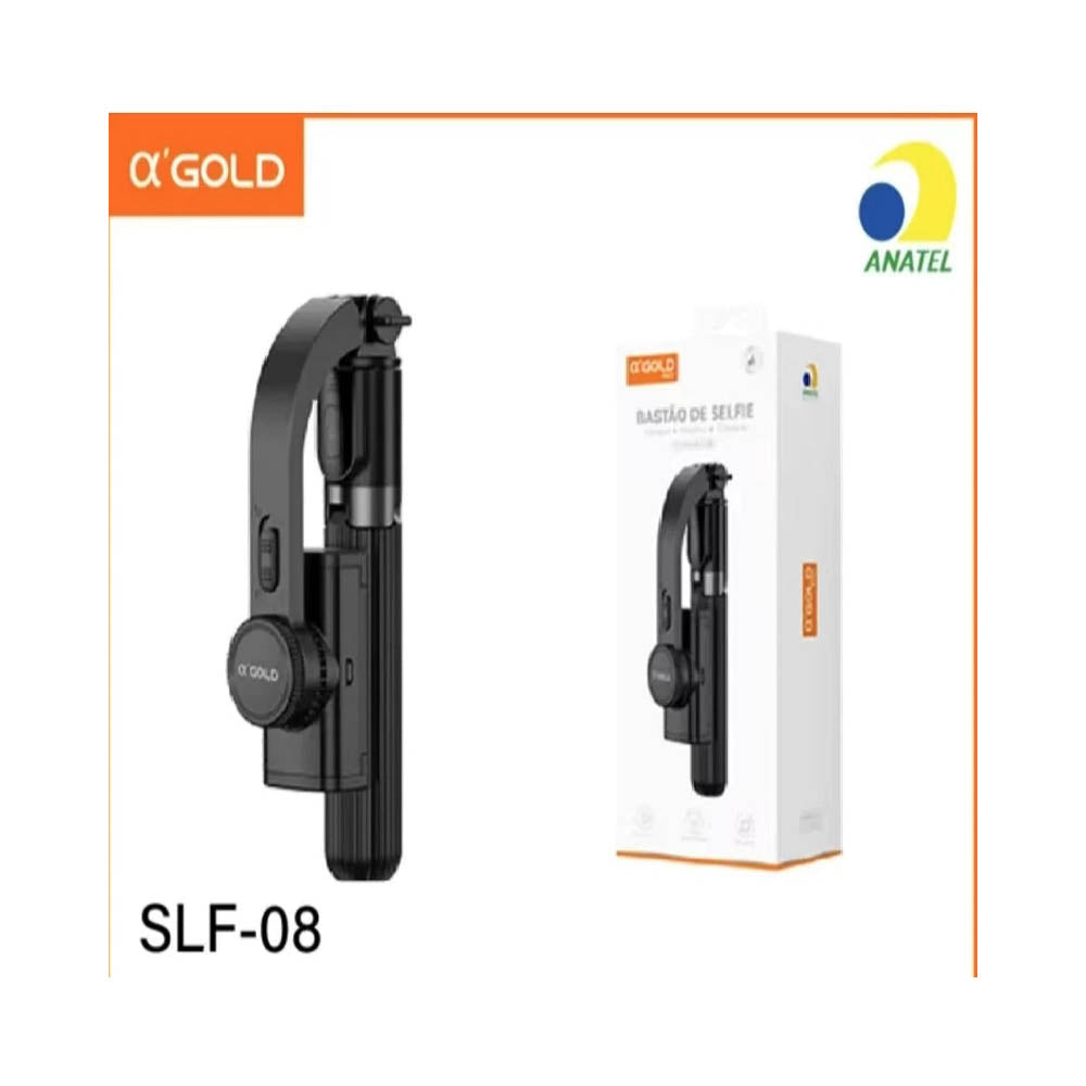Bastão de Selfie C/ Controle Remoto e Rotação Inteligente aGold - SLF-08