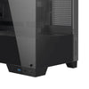 Gabinete Gamer PCYes Mid Tower Forcefield TWR Black Vulcan Preto Com Lateral e Frente em Vidro Temperado - GFFTWRBV
