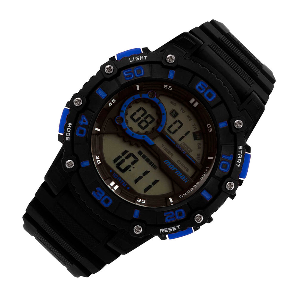 Relógio de Pulso Digital Mormaii Wave em Silicone Preto - MO03260/8A