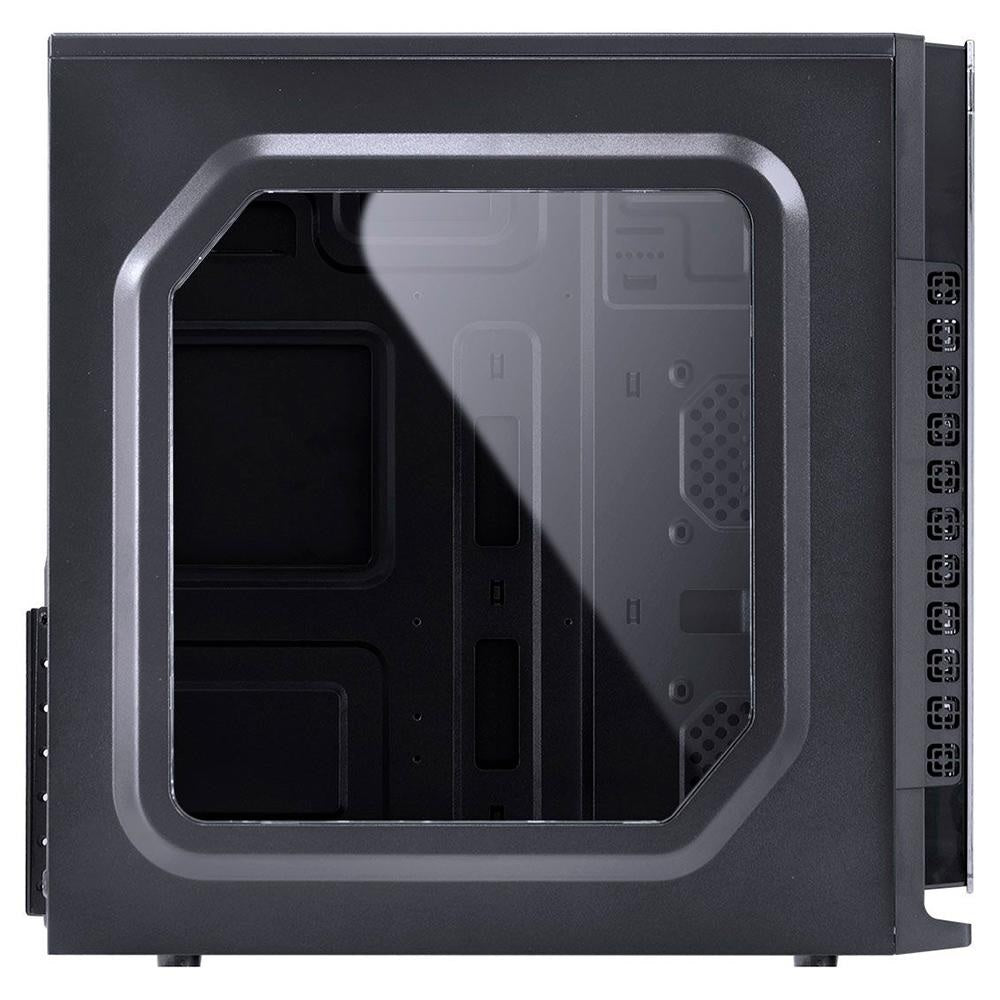 Gabinete Gamer VX Gaming Crater Com Lateral em Acrílico C/ 2x Fan 120mm Led Red - 29834