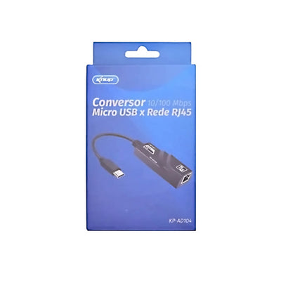 Adaptador Micro Usb V8 Para Rede Rj45 (Placa De Rede Usb) Knup KP-AD104