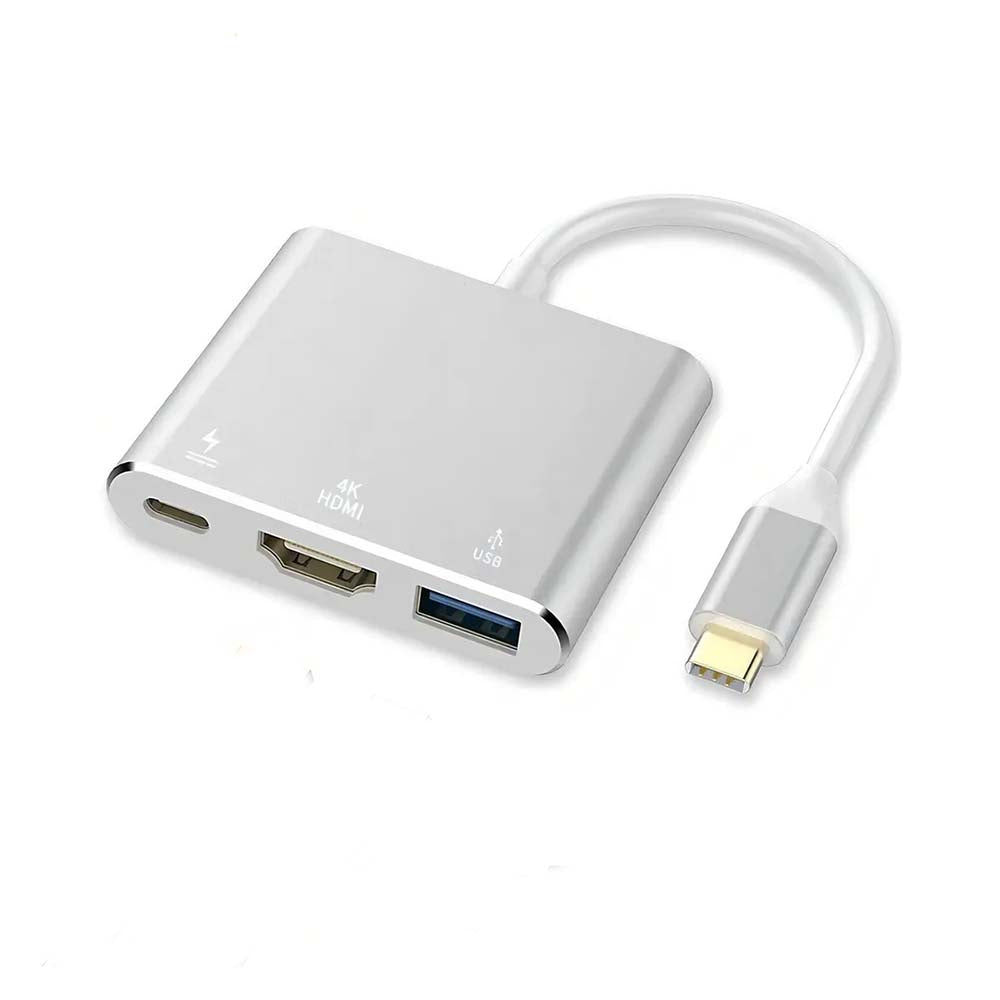 Adaptador Conversor Usb Tipo C Para Usb 3.0 + Hdmi + Usb Tipo C