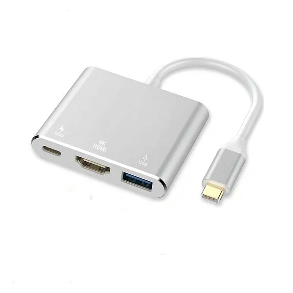 Adaptador Conversor Usb Tipo C Para Usb 3.0 + Hdmi + Usb Tipo C