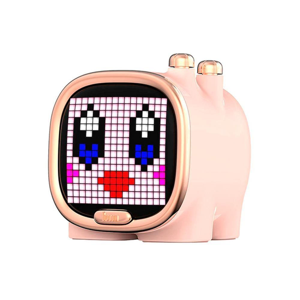 Caixa de Som Portátil Bluetooth Divoom Zooe 6W Rosa C/Interações Visuais