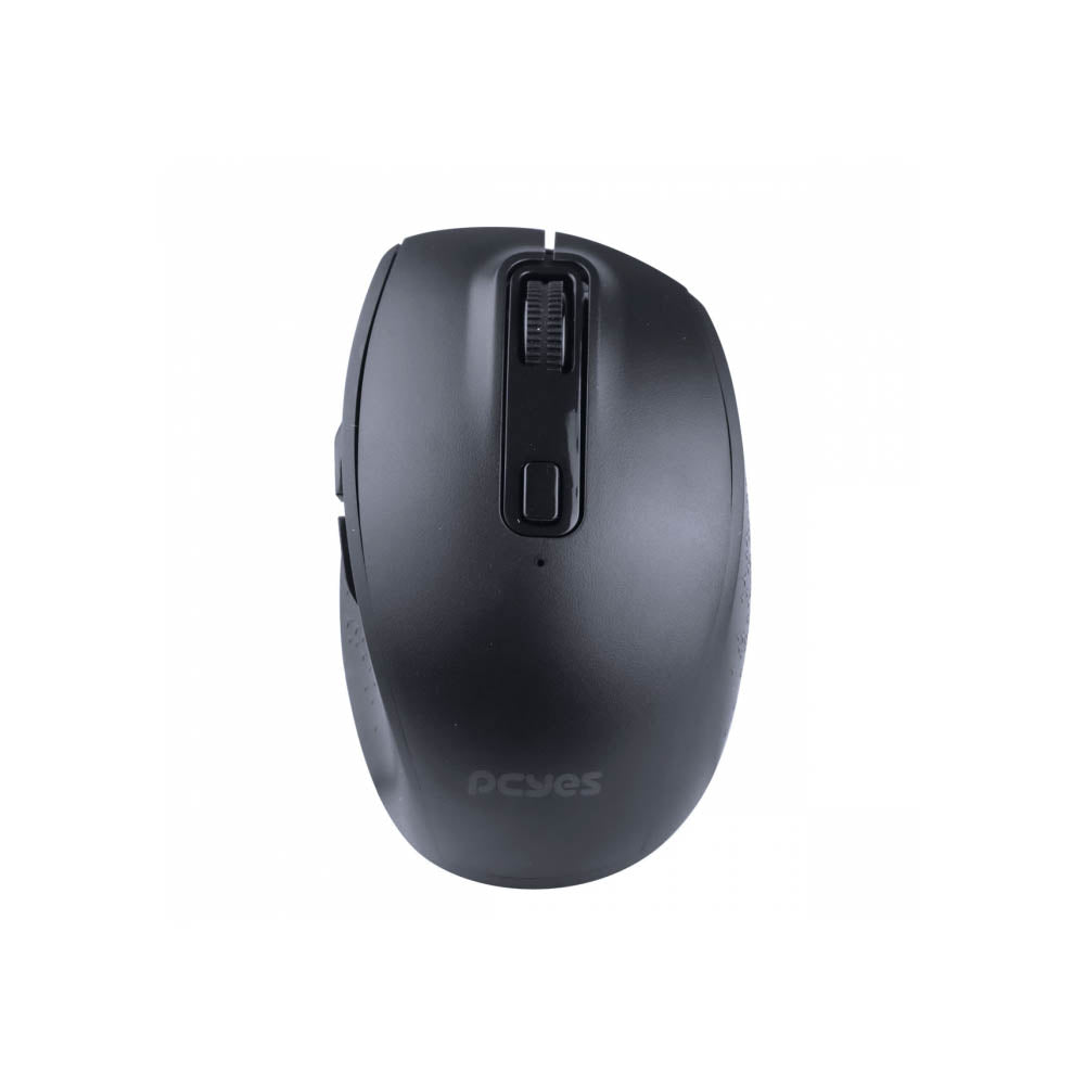 Mouse Sem Fio Recarregável PCYes REC100 Silent Click 1800Dpi Preto - PMRWMDSCB