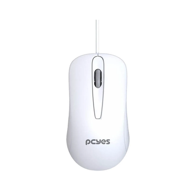 Mouse Usb 2 Metros PCYes Soft Branco / Cinza - PCOSF2W