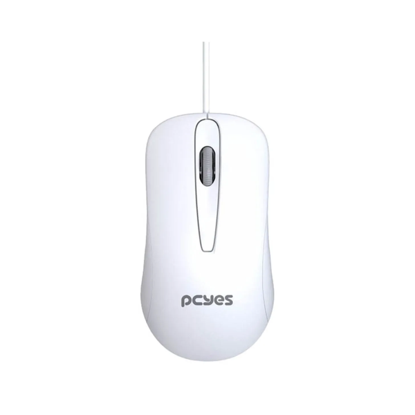 Mouse Usb 2 Metros PCYes Soft Branco / Cinza - PCOSF2W