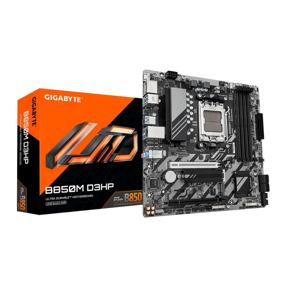 Placa Mae AMD Gigabyte B850M D3HP 1.2 AM5 DDR5 2x Displayport 1x Hdmi - 9MB85MHP-00-G12