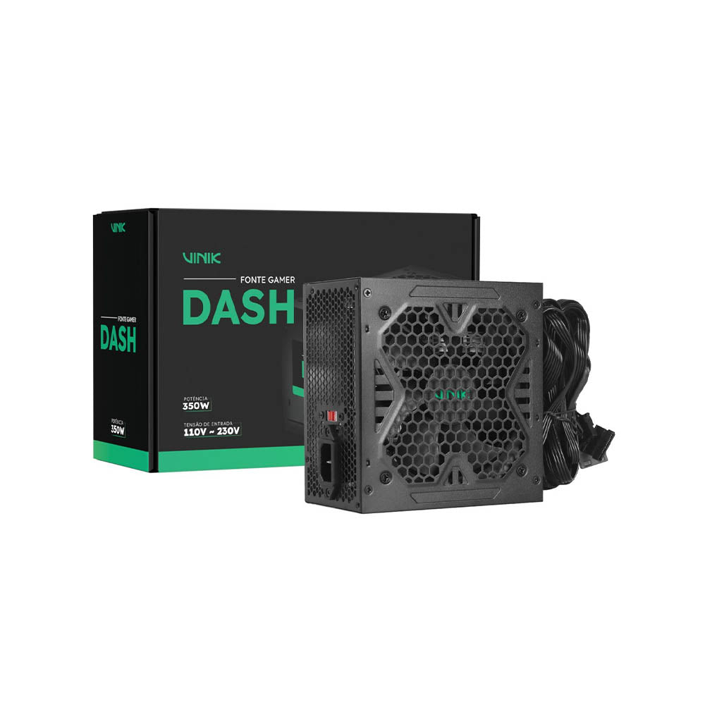 Fonte Real Atx Gamer Vinik Dash 350w S/ Cabo Bivolt - VFG350WPV3 Truedata