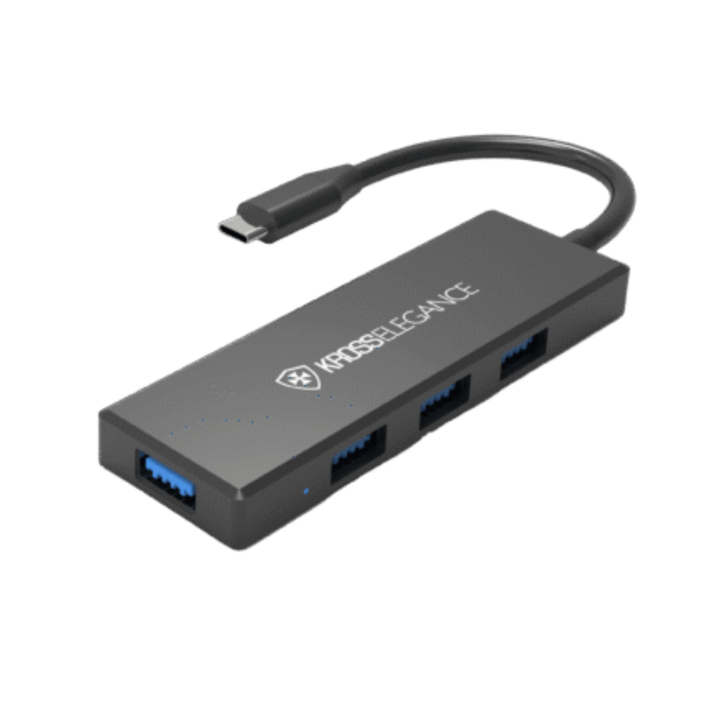 Hub  Usb Tipo USB-C 4x Portas USB 3.0 Kross Elegance - KE-UC4163