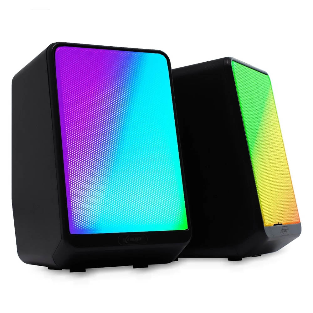 Caixa De Som Knup Horus 2.0 Multimidia 6W C/ Led RGB Usb e P2 - RO839
