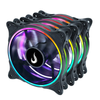 Kit 3x Cooler Fan  Rise Mode Laser ARGB  Preto 120mm  + Controladora  - RM-RGB-05-5V