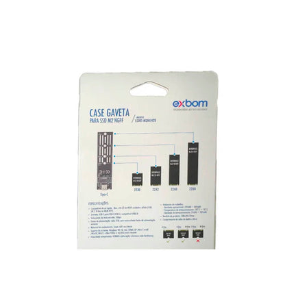 Case Adaptador Gaveta Externo Para Ssd M.2 Usb Exbom - CGHD-M2NG420