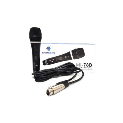 Microfone Com Fio Dinâmico Riomartec MI-78B