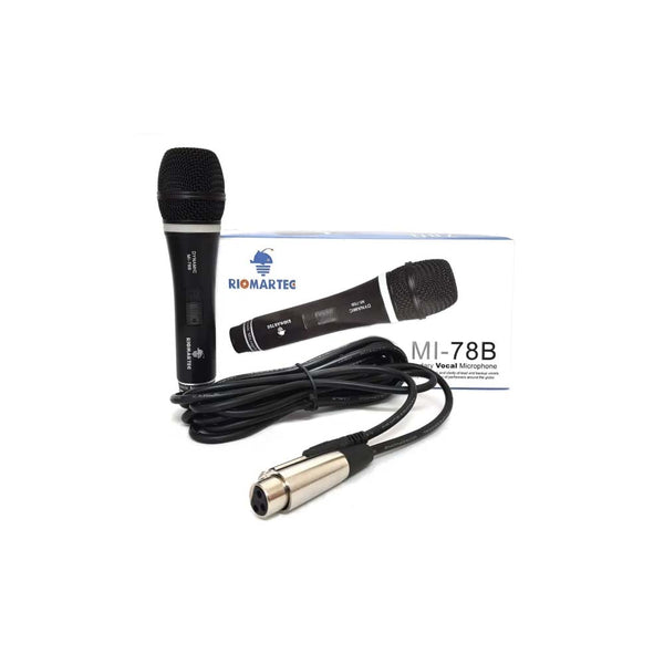 Microfone Com Fio Dinâmico Riomartec MI-78B