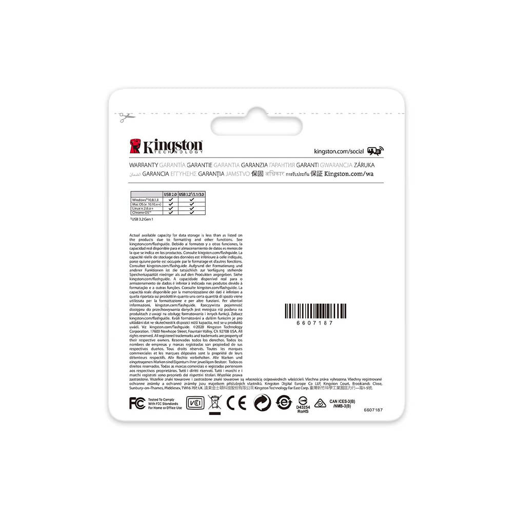 Pen Drive 64gb Kingston DataTravaler Exodia M 3.2 Azul - DTXM/64GB