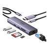 Adaptador Ugreen Revodok Usb-C 7 em 1 - Hdmi RJ45 Pd 2x Usb 3.0 Leitor Cartão - CM512 - 60515