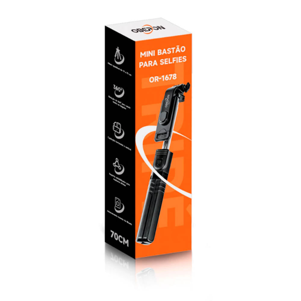 Bastão de Selfie 70cm Bluetooth Oberon - OR-1678