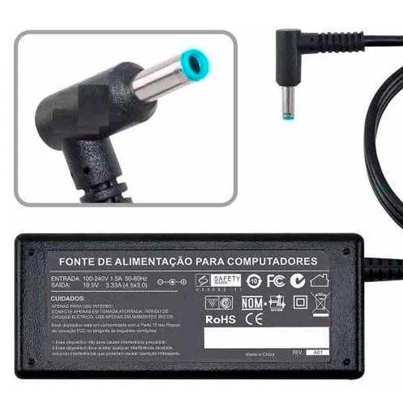 Fonte Para Notebook 65W LG 19v 3.42a Conector Ponta Azul 4.5x3.0mm