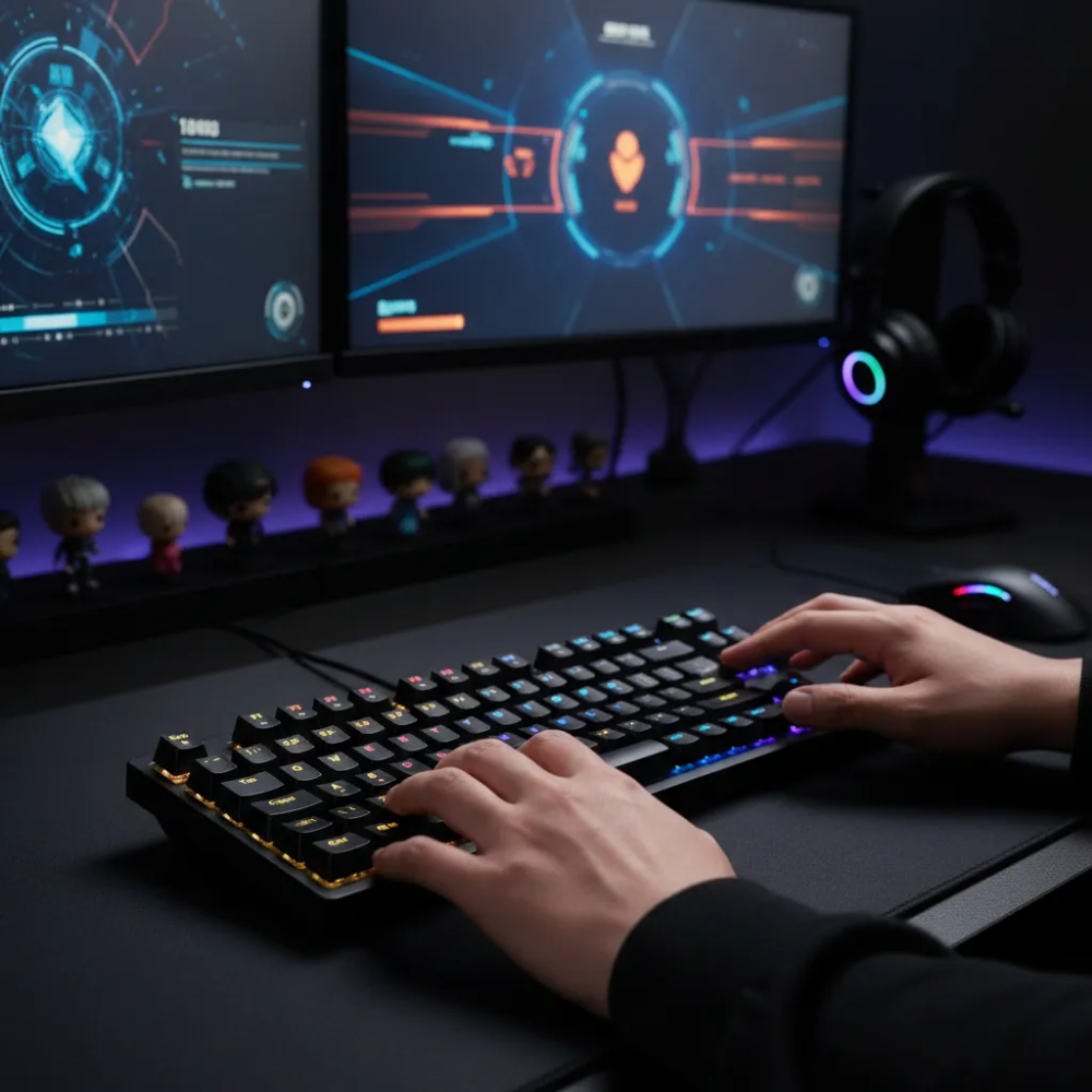 Teclado Gamer Mecanico Evolut USB RGB Anti Ghost - Eg275