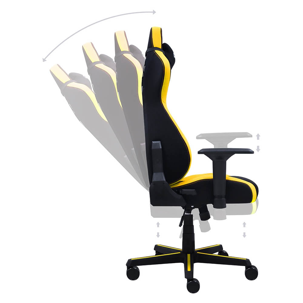 Cadeira Gamer PCYes Mad Racer V8 Turbo Preta / Amarela - V8TBMADAM