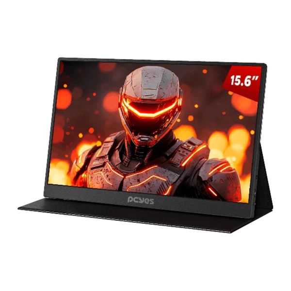 Monitor Portatil Led 15.6" Pols PCYes Quartzo Q15F Full HD IPS 60Hz 5Ms Hdmi Usb Tipo C Preto - PMPQ15F60BV