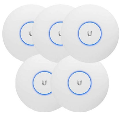 Access Point Wi-Fi Dual Band 2.4 / 5.0 Ghz Ubiquiti Unifi Indoor - Uap-Ac-Pro - Kit C/ 5 Unidades