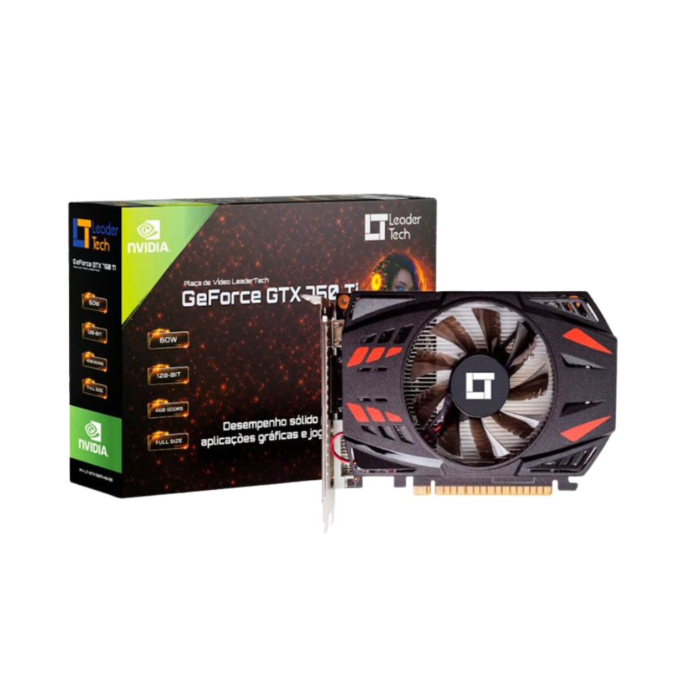Placa De Video 4Gb Gtx 750 Ddr5 Leadertech Geforce 128Bits  Dvi Hdmi Vga - PV-LT-GTX750TI-4G-D5