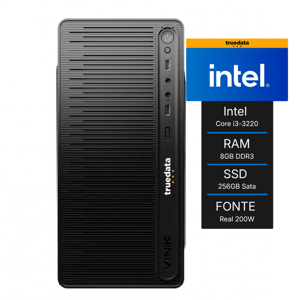 Computador Truedata b300 Intel I3-3220 3.4Ghz 8gb Ssd 256gb Fonte 200w - 215199