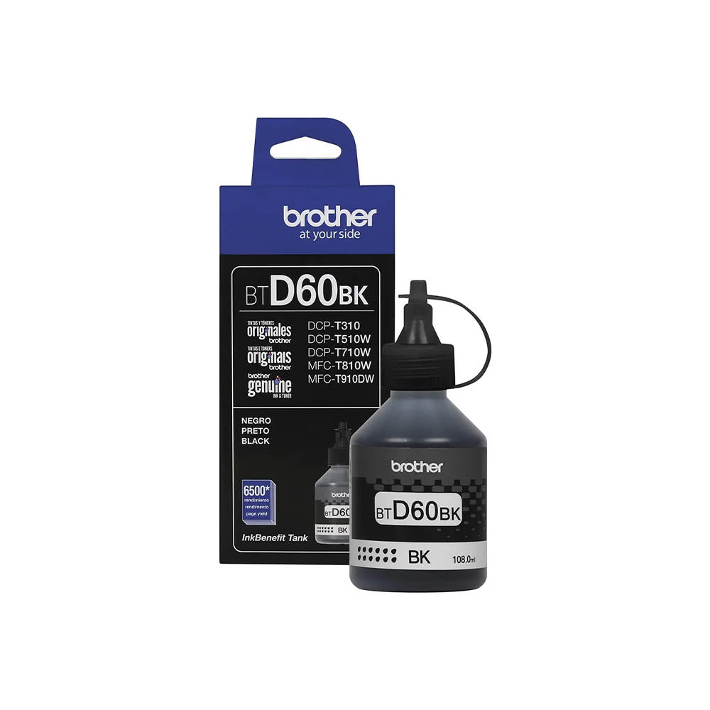 Refil De Tinta Brother 6.5K Preto - BTD60BK Truedata