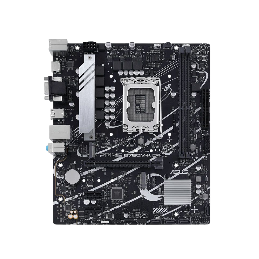 Placa Mae Asus B760M-K D4 Lga 1700 (13 e 12 geração) Ddr4 Realtek 2.5Gb Ethernet Hdmi Sata 6 Usb 3.2 Gen 1