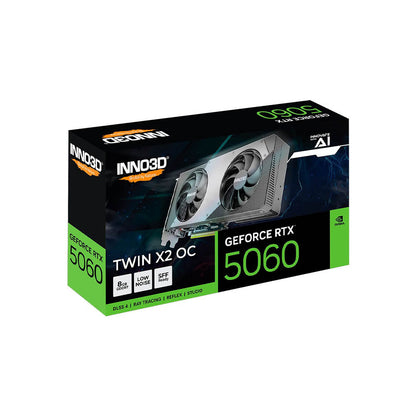 Placa De Video Inno3d Nvidia Geforce Twin X2 OC RTX 5060 8gb GDDR7 128bits 3x Displayport 1x Hdmi White - N50602-08D7X Truedata