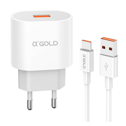 Carregador De Parede aGold Usb Tipo C Turbo 30W 6.1A - CA31-7