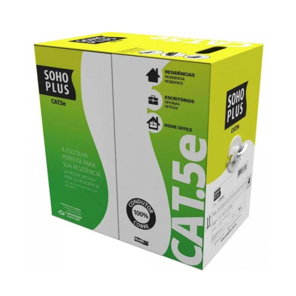 Cabo De Rede Cat5e Furukawa Sohoplus Branco - venda em metro