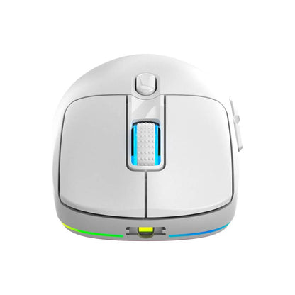 Mouse Gamer Sem Fio Recarregável C/ Base Warrior Magnus 6 Botoes 10000dpi Branco - MO422