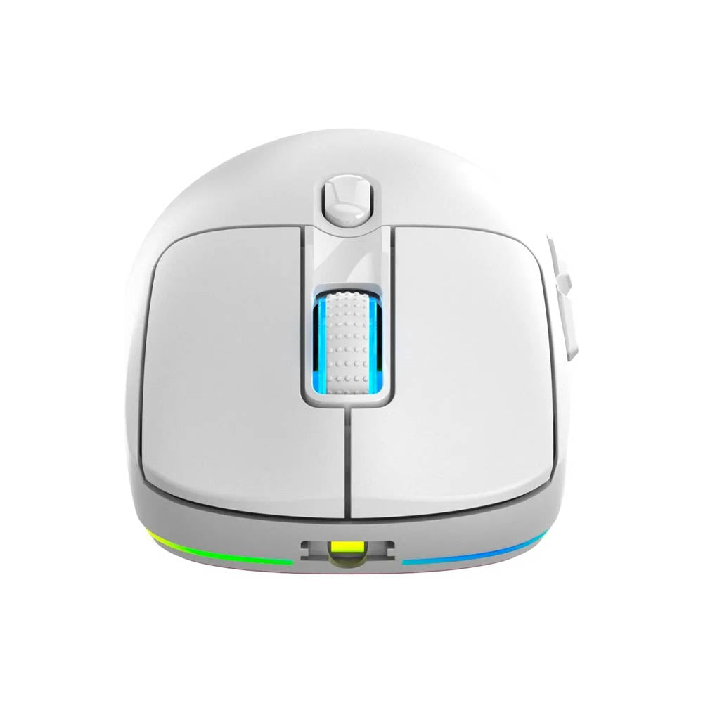 Mouse Gamer Sem Fio Recarregável C/ Base Warrior Magnus 6 Botoes 10000dpi Branco - MO422