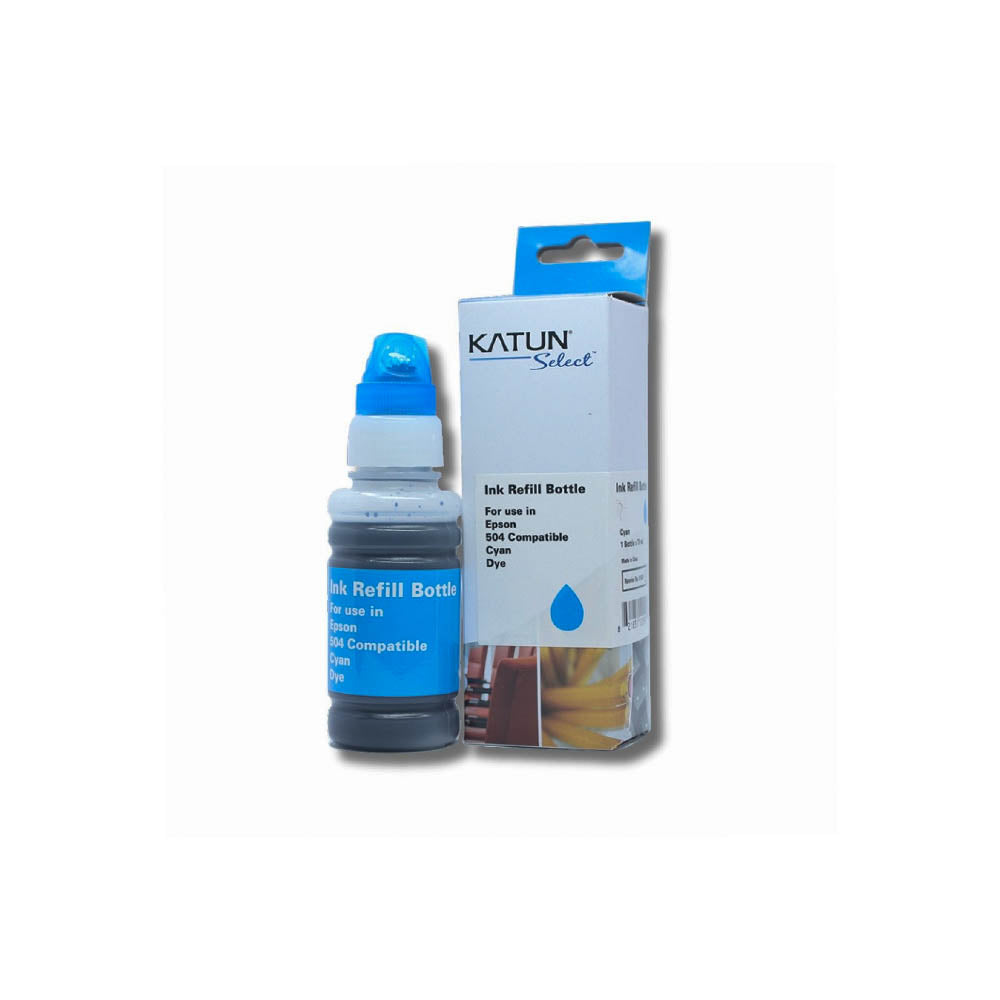 Refil De Tinta Katun P/ Impressoras Epson T504220 70ml - Ciano - P/ L4150 L4160 L4260 L6270 L14150 Truedata