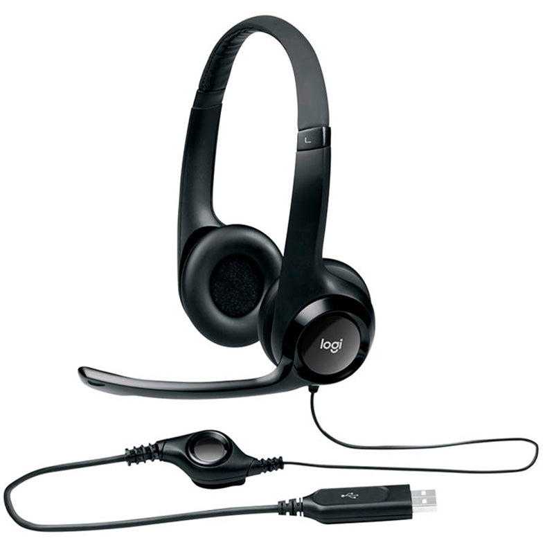Headset Logitech Stereo Usb H390 981-000014 Truedata