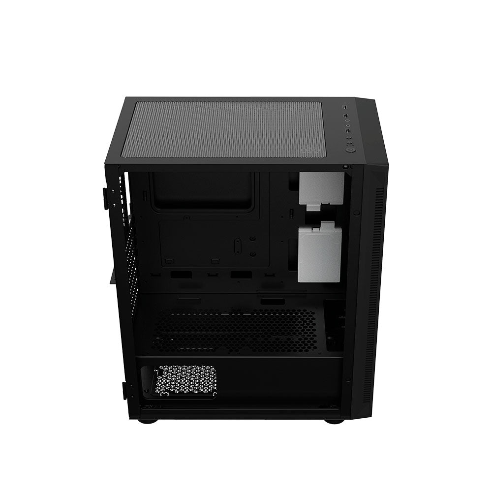 Gabinete Gamer Gamdias Mid Tower Argus E4 Elite RGB Preto Com Lateral em Vidro Temperado S/Fans