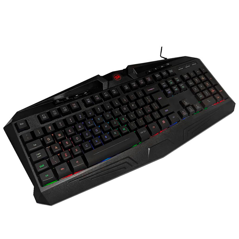 Kit Gamer Redragon S112 - Teclado Harpe RGB + Mouse Centrophorus + Headset Scylla + Mousepad Gamer