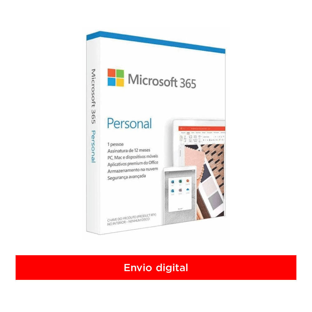 Software Microsoft Office 365 Personal Anual Win Mac Android IOS - QQ2-01017