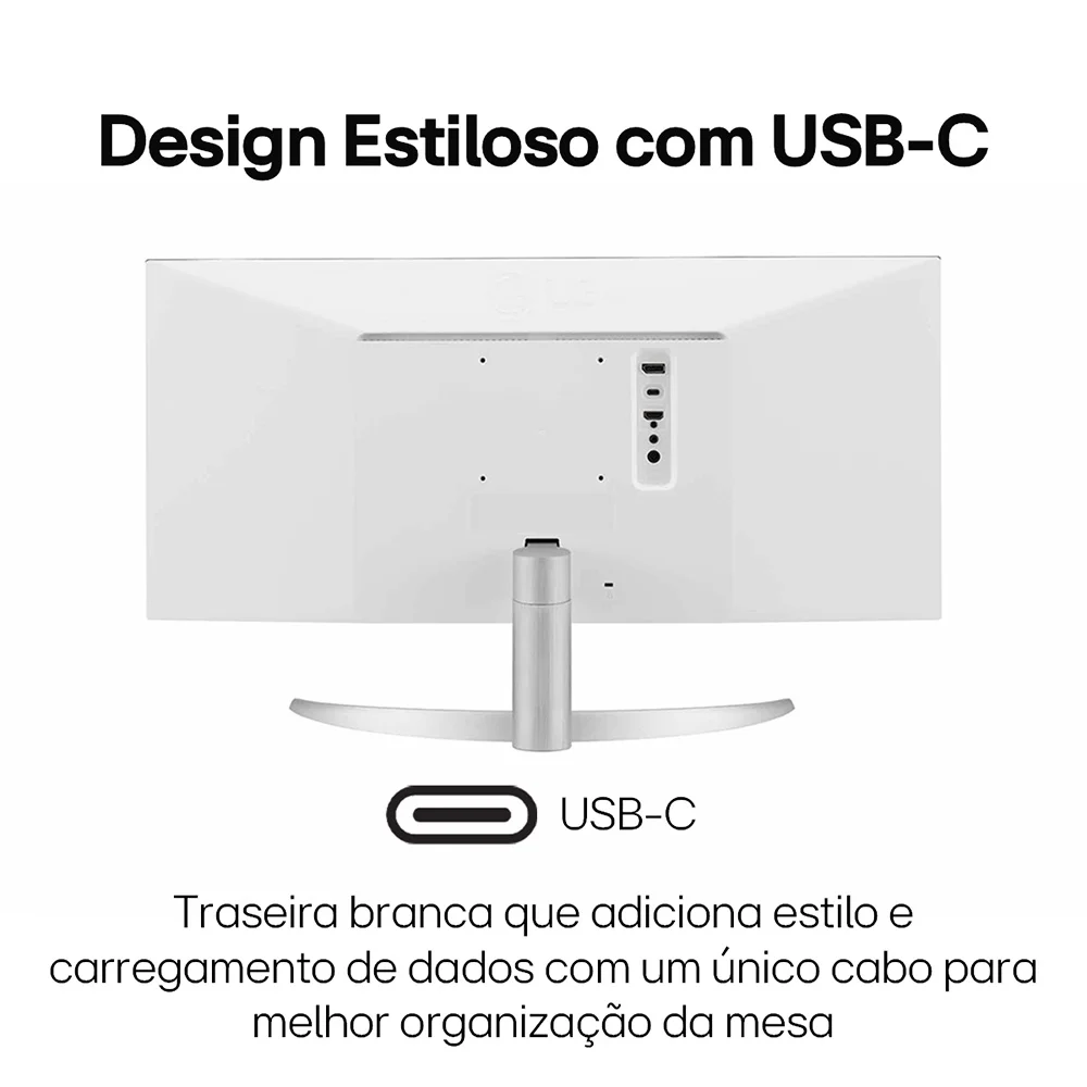 Monitor Led 29" LG UltraWide IPS Full HD 75Hz HDR10 Hdmi Displayport Prata - 29WK600-W