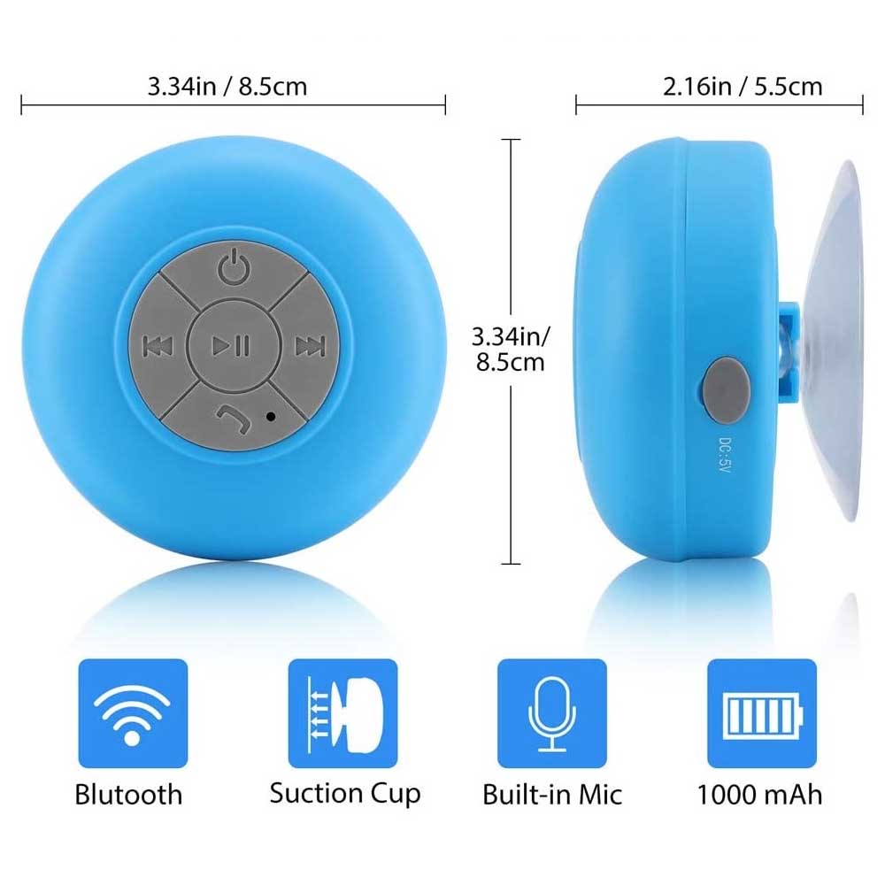 Mini Caixa de Som Portátil de Parede Bluetooth BTS-06