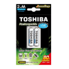 Carregador De Pilhas USB Toshiba C/ 2 Pilhas AA 2000Mah - TNHC-6GME2 CB